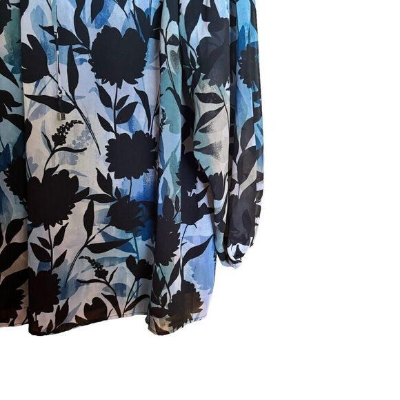 Calvin Klein Top Womens 2X Multicolor Floral Print Flowy Blouse Ladies - Picture 5 of 9